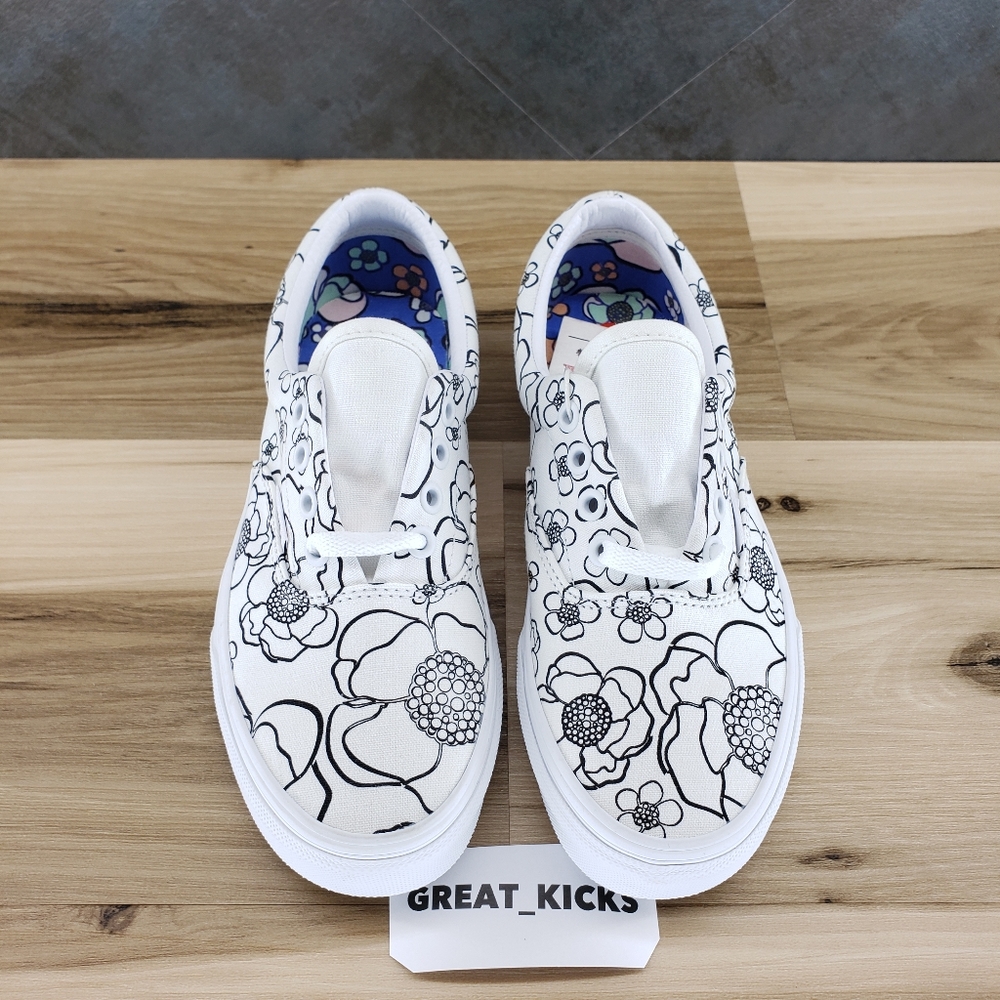 VANS ERA U-color Floral White Low Top Sneakers - Picture 2 of 11